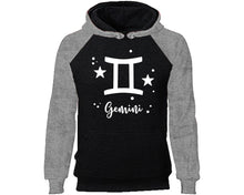 將圖片載入圖庫檢視器 Gemini Zodiac Sign hoodie. Grey Black Hoodie, hoodies for men, unisex hoodies