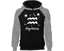 將圖片載入圖庫檢視器 Aquarius Zodiac Sign hoodie. Grey Black Hoodie, hoodies for men, unisex hoodies