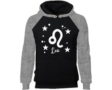 Load image into Gallery viewer, Leo Zodiac Sign hoodie. Grey Black Hoodie, hoodies for men, unisex hoodies
