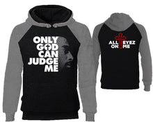 Load image into Gallery viewer, Only God Can Judge Me designer hoodies. Grey Black Hoodie, hoodies for men, unisex hoodies