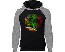 將圖片載入圖庫檢視器 Woman Rasta Smoke Bear designer hoodies. Grey Black Hoodie, hoodies for men, unisex hoodies