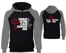 Load image into Gallery viewer, Only God Can Judge Me designer hoodies. Grey Black Hoodie, hoodies for men, unisex hoodies
