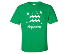Load image into Gallery viewer, Aquarius custom t shirts, graphic tees. Irish Green t shirts for men. Irish Green t shirt for mens, tee shirts.