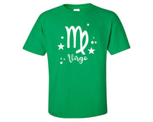 Load image into Gallery viewer, Virgo custom t shirts, graphic tees. Irish Green t shirts for men. Irish Green t shirt for mens, tee shirts.