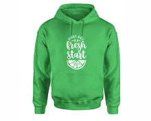 Load image into Gallery viewer, Every Day is a Fresh Start inspirational quote hoodie. Irish Green Hoodie, hoodies for men, unisex hoodies