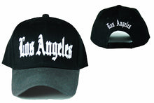 Load image into Gallery viewer, Los Angeles LA designer baseball hats, embroidered baseball caps, Black Charcoal baseball cap