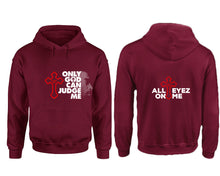 將圖片載入圖庫檢視器 Only God Can Judge Me hoodie. Maroon Hoodie, hoodies for men, unisex hoodies
