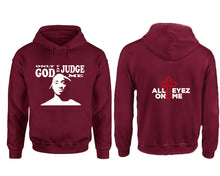 Load image into Gallery viewer, Only God Can Judge Me hoodie. Maroon Hoodie, hoodies for men, unisex hoodies