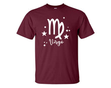 Load image into Gallery viewer, Virgo custom t shirts, graphic tees. Maroon t shirts for men. Maroon t shirt for mens, tee shirts.
