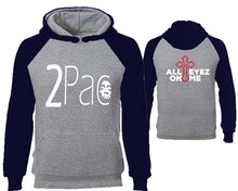 將圖片載入圖庫檢視器 Rap Hip-Hop R&B designer hoodies. Navy Blue Grey Hoodie, hoodies for men, unisex hoodies