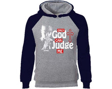 Load image into Gallery viewer, Only God Can Judge Me designer hoodies. Navy Blue Grey Hoodie, hoodies for men, unisex hoodies