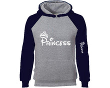 將圖片載入圖庫檢視器 Princess designer hoodies. Navy Blue Grey Hoodie, hoodies for men, unisex hoodies