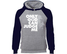 Load image into Gallery viewer, Only God Can Judge Me designer hoodies. Navy Blue Grey Hoodie, hoodies for men, unisex hoodies