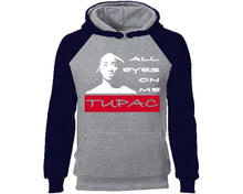 將圖片載入圖庫檢視器 All Eyes On Me designer hoodies. Navy Blue Grey Hoodie, hoodies for men, unisex hoodies