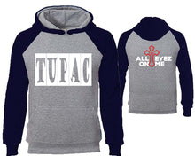 將圖片載入圖庫檢視器 Rap Hip-Hop R&B designer hoodies. Navy Blue Grey Hoodie, hoodies for men, unisex hoodies