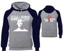 Load image into Gallery viewer, Only God Can Judge Me designer hoodies. Navy Blue Grey Hoodie, hoodies for men, unisex hoodies