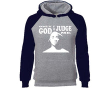 Load image into Gallery viewer, Only God Can Judge Me designer hoodies. Navy Blue Grey Hoodie, hoodies for men, unisex hoodies