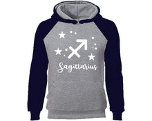 將圖片載入圖庫檢視器 Sagittarius Zodiac Sign hoodie. Navy Blue Grey Hoodie, hoodies for men, unisex hoodies
