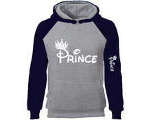 將圖片載入圖庫檢視器 Prince designer hoodies. Navy Blue Grey Hoodie, hoodies for men, unisex hoodies