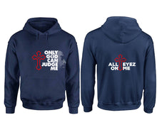 將圖片載入圖庫檢視器 Only God Can Judge Me hoodie. Navy Blue Hoodie, hoodies for men, unisex hoodies