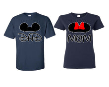將圖片載入圖庫檢視器 Dad Mom matching couple shirts.Couple shirts, Navy Blue t shirts for men, t shirts for women. Couple matching shirts.
