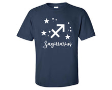 將圖片載入圖庫檢視器 Sagittarius custom t shirts, graphic tees. Navy Blue t shirts for men. Navy Blue t shirt for mens, tee shirts.
