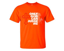 Load image into Gallery viewer, Only God Can Judge Me custom t shirts, graphic tees. Orange t shirts for men. Orange t shirt for mens, tee shirts.