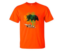 將圖片載入圖庫檢視器 Woman Rasta Smoke Bear custom t shirts, graphic tees. Orange t shirts for men. Orange t shirt for mens, tee shirts.