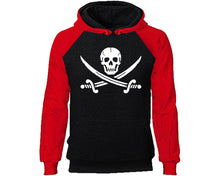 Load image into Gallery viewer, Jolly Roger designer hoodies. Red Black Hoodie, hoodies for men, unisex hoodies