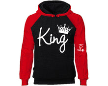 Load image into Gallery viewer, King designer hoodies. Red Black Hoodie, hoodies for men, unisex hoodies