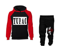 將圖片載入圖庫檢視器 Rap Hip-Hop R&B outfits bottom and top, Red Black hoodies for men, Red Black mens joggers. Hoodie and jogger pants for mens