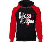 Load image into Gallery viewer, Only God Can Judge Me designer hoodies. Red Black Hoodie, hoodies for men, unisex hoodies