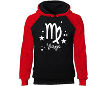 Load image into Gallery viewer, Virgo Zodiac Sign hoodie. Red Black Hoodie, hoodies for men, unisex hoodies