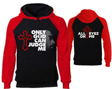 Load image into Gallery viewer, Only God Can Judge Me designer hoodies. Red Black Hoodie, hoodies for men, unisex hoodies
