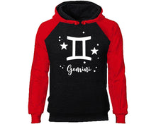 將圖片載入圖庫檢視器 Gemini Zodiac Sign hoodie. Red Black Hoodie, hoodies for men, unisex hoodies