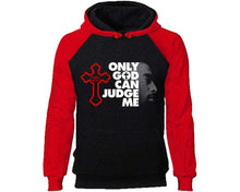 Load image into Gallery viewer, Only God Can Judge Me designer hoodies. Red Black Hoodie, hoodies for men, unisex hoodies