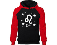 Load image into Gallery viewer, Leo Zodiac Sign hoodie. Red Black Hoodie, hoodies for men, unisex hoodies