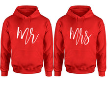 Load image into Gallery viewer, Mr and Mrs hoodies, Matching couple hoodies, Red pullover hoodies
