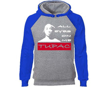 將圖片載入圖庫檢視器 All Eyes On Me designer hoodies. Royal Blue Grey Hoodie, hoodies for men, unisex hoodies
