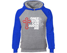 Load image into Gallery viewer, Only God Can Judge Me designer hoodies. Royal Blue Grey Hoodie, hoodies for men, unisex hoodies