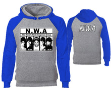 將圖片載入圖庫檢視器 NWA designer hoodies. Royal Blue Grey Hoodie, hoodies for men, unisex hoodies