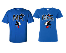 Load image into Gallery viewer, Mr Mrs matching couple shirts.Couple shirts, Royal Blue t shirts for men, t shirts for women. Couple matching shirts.