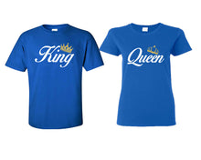 將圖片載入圖庫檢視器 King and Queen matching couple shirts.Couple shirts, Royal Blue t shirts for men, t shirts for women. Couple matching shirts.