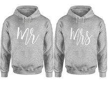 Load image into Gallery viewer, Mr and Mrs hoodies, Matching couple hoodies, Sports Grey pullover hoodies