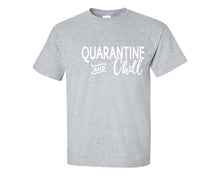 將圖片載入圖庫檢視器 Quarantine and Chill custom t shirts, graphic tees. Sports Grey t shirts for men. Sports Grey t shirt for mens, tee shirts.