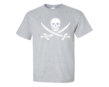Load image into Gallery viewer, Jolly Roger custom t shirts, graphic tees. Sports Grey t shirts for men. Sports Grey t shirt for mens, tee shirts.