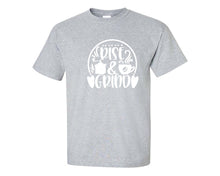 將圖片載入圖庫檢視器 Rise and Grind custom t shirts, graphic tees. Sports Grey t shirts for men. Sports Grey t shirt for mens, tee shirts.