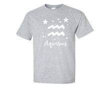 Load image into Gallery viewer, Aquarius custom t shirts, graphic tees. Sports Grey t shirts for men. Sports Grey t shirt for mens, tee shirts.
