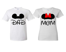 將圖片載入圖庫檢視器 Dad Mom matching couple shirts.Couple shirts, White t shirts for men, t shirts for women. Couple matching shirts.