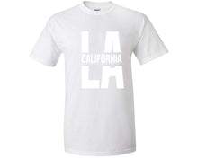 Load image into Gallery viewer, LA California custom t shirts, graphic tees. White t shirts for men. White t shirt for mens, tee shirts.
